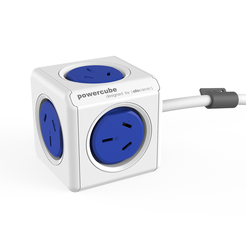 Blue Powercube 5 Socket Mountable Power Board w/1.5m Cord