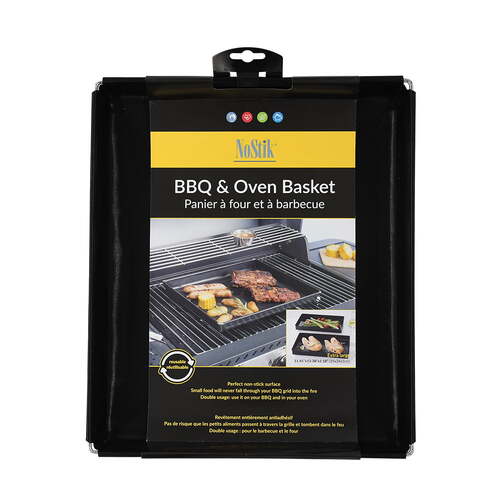 Nostik Reusable 34x29cm Non-Stick BBQ Tray Large - Black