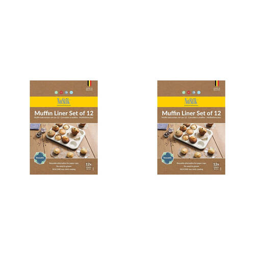 24pc Nostik Silicone+Fibreglass Muffin Liner 5cm - Brown