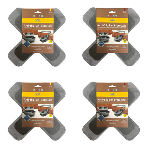4x 3pc Nostik Reusable Silicone Fibreglass Anti-Slip Pan Protectors 26/30/38cm