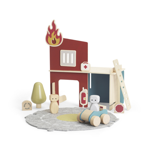 Micki World Emergency Services Set Kids/Children Fun Wooden Toy 2y+