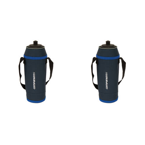 2PK Companion 1L Water Bottle Beverage Jug 27x9cm - Blue