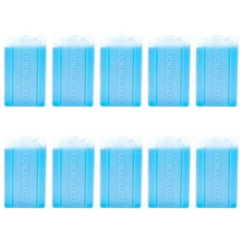 10PK Companion 350ml Ice Travel Cooler Brick Medium 16x9cm - Blue