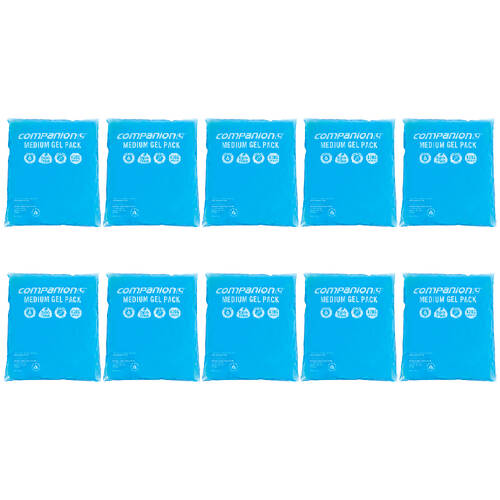 10PK Companion 420g Gel Ice Pack Flexible/Reusable Medium 41x24cm - Blue