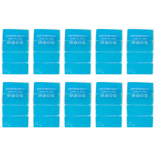 10PK Companion 670g Gel Ice Pack Flexible/Reusable Large 41x24cm - Blue