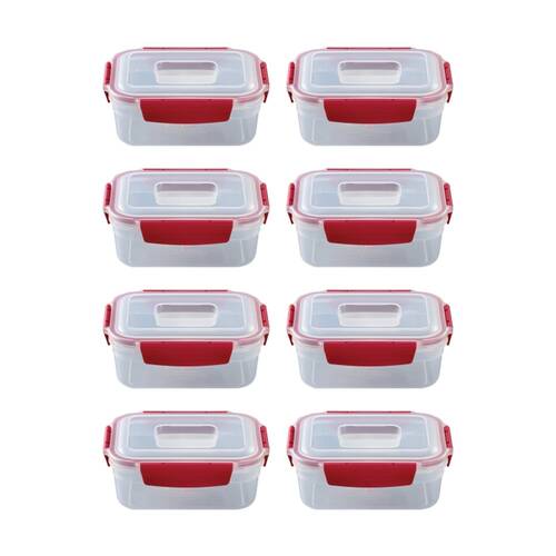 2x 4pc Joseph Joseph Nest Lock Rectangle Airtight Food Storage Container Set 1L
