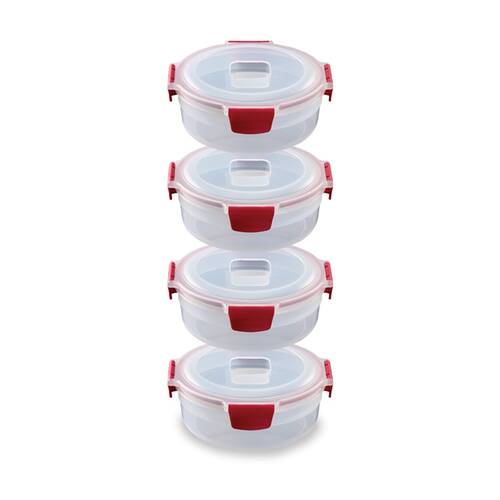4pc Joseph Joseph Nest Lock Round Airtight Food Storage Container Set 1L