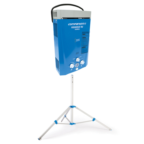 Companion Aquaheat RV Digital Water Heater & Aluminium Stand For Camping Shower
