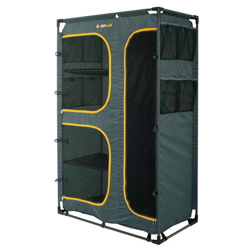 Oztrail 141cm Camp Wardrobe Portable Cabinet Green