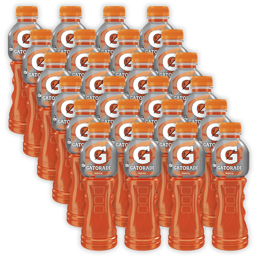 24pc Gatorade Tropical Flavoured Sports Drink Bottles 600ml