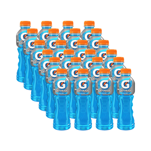 24pc Gatorade Blue Bolt Flavoured Sports Drink Bottles 600ml