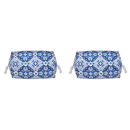 2PK OZtrail Polyester Beach Pillow Cushion w/ Tassel 31x18cm Bells Beach Blue