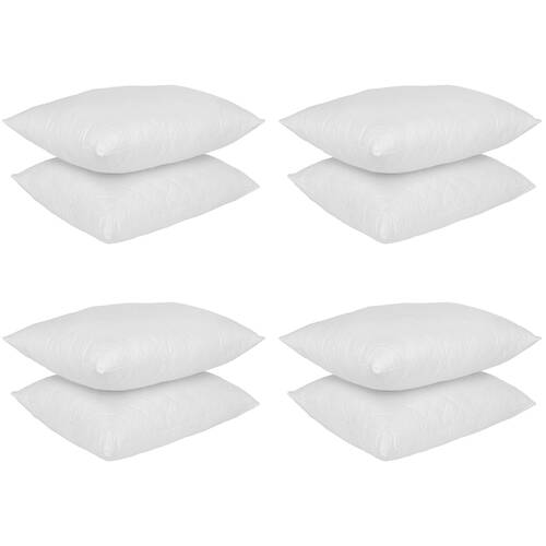 4x 2pc Royal Comfort Luxury Bamboo Quilted Bedding Pillow 50x75cm - White