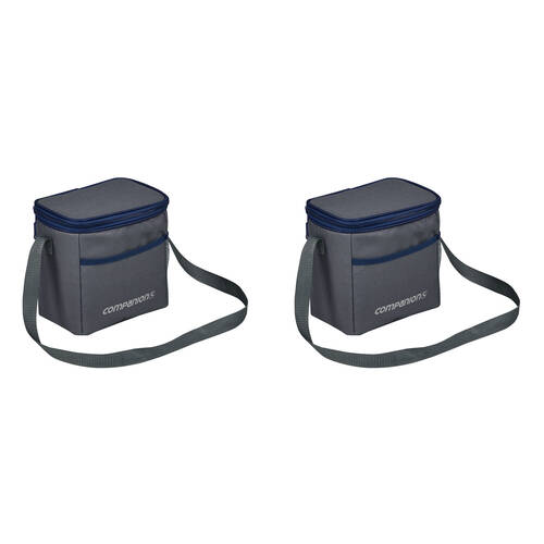 2PK Companion 6L/9 Can Soft Camping Cooler Bag 21x22cm - Grey