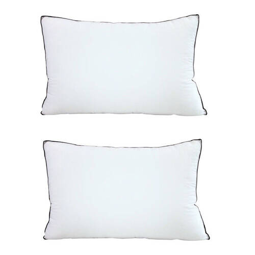 2pc Casa Decor Silk Bedding Pillow Set 50x75cm - White