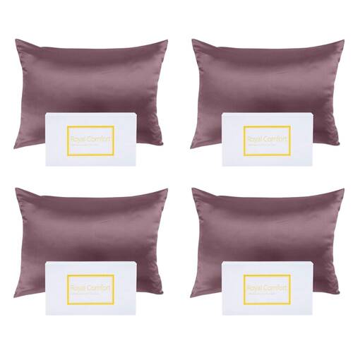 4PK Royal Comfort Pure Silk Pillowcase Single Pack 51x76cm - Sage