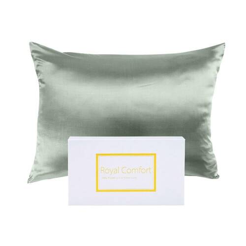 Royal Comfort Pure Silk Pillowcase Single Pack 51x76cm - Soft Blue