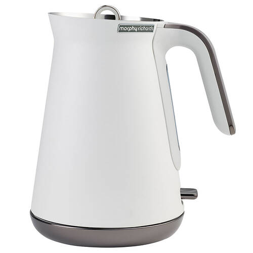 Morphy Richards 1.5 Aspect Kettle - Black Chrome / White