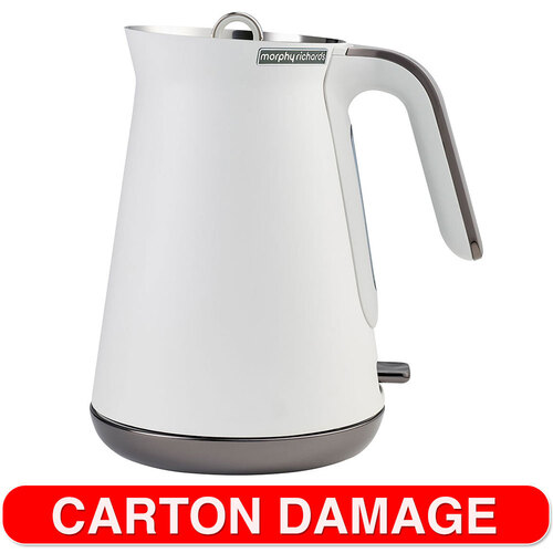 Morphy Richards 1.5 Aspect Kettle - Black Chrome /White