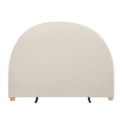 Milano Queen Size Newark Curved Bedhead 120x164cm - Cream