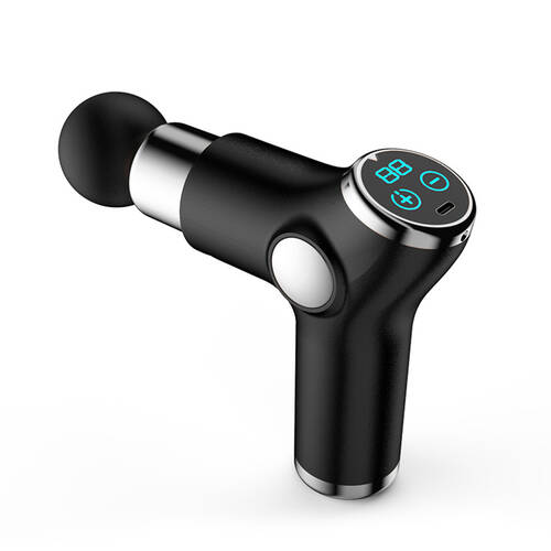 Fitsmart LCD 6 Level Mini Vibration Therapy Massage Gun 14x14cm - Black