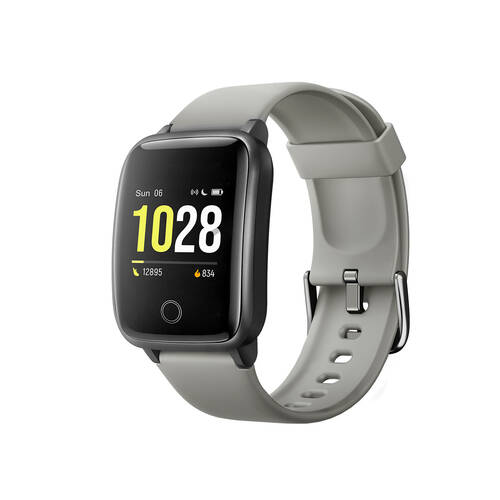 Fitsmart 33mm Smart Watch w/ Silicone Strap - Silver Grey