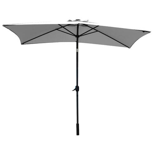 Arcadia Furniture Outdoor 3m Garden Umbrella w/ Solar Lights - Grey