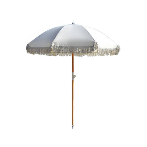 Havana Outdoors Polyester Portable Fringed Beach/Garden Umbrella 2m Natural