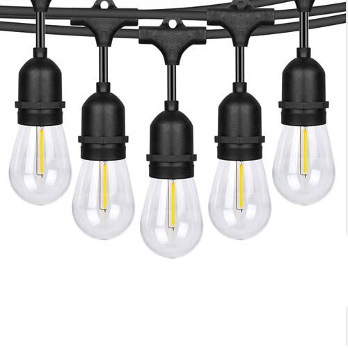 20pc Milano Edison Globe Solar Lamp String Lights - White