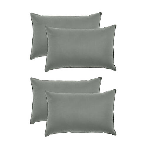 2x 2pc Royal Comfort Bamboo Charcoal Bedding Pillow 50x75cm - Grey