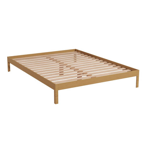 Milano King Giulia Timber Classic Wooden Bed Base - Natural