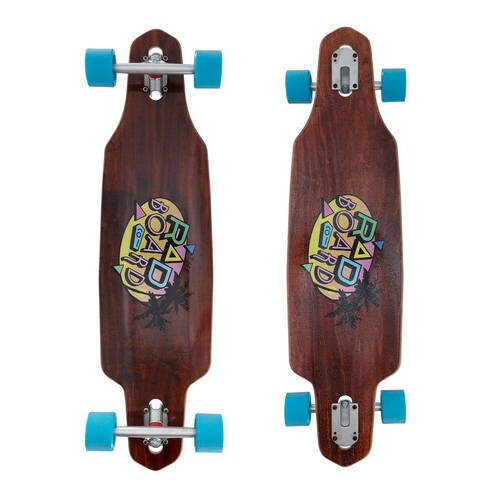 Rad Hardrock Maple Longboard Surf Island 91.44x63.5cm - Brown