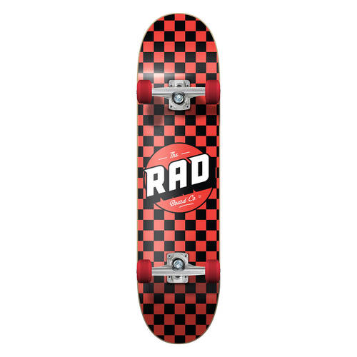 Rad Maple Checkers Skateboard Dude Crew 17.78x78.74cm - Black/Red