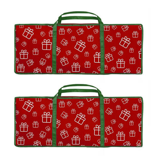 2PK Santa's Helper Printed Christmas Paper Storage Bag 95x33cm