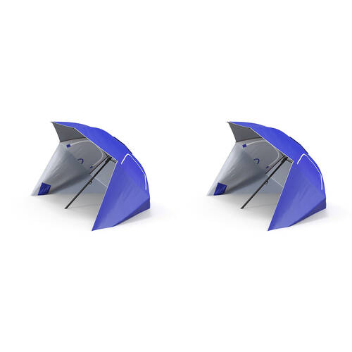 2PK Havana Outdoor Beach Umbrella UV & Waterproof 180cm - Blue