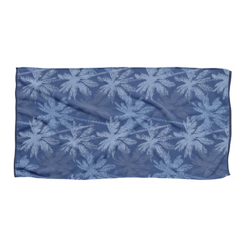 Havana Outdoors Cotton 400GSM Beach Towel 86x160cm - Blue Palm