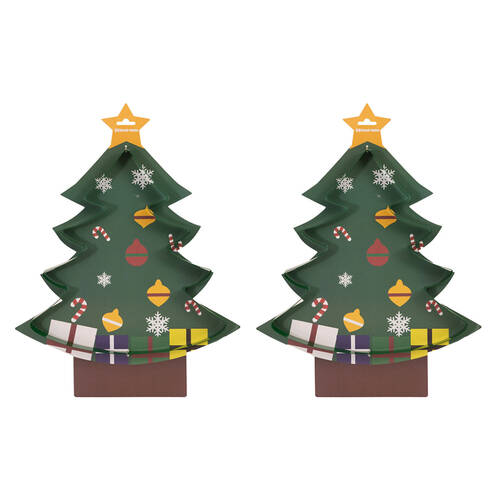 2PK Bread and Butter Stainless Steel Jumbo Tree Cookie Cutter 34cm - Green