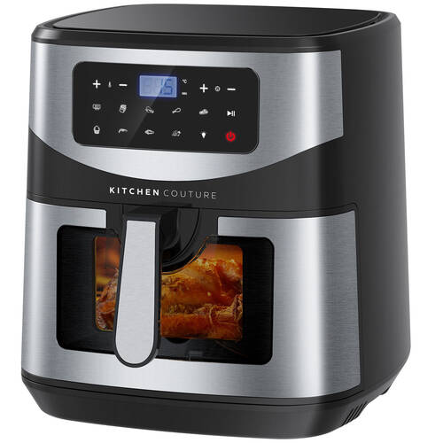 Kitchen Couture 12L Clear View Digital Air Fryer 38.5x35cm - Silver