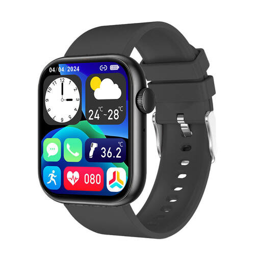 FitSmart Apex Android/IOS Bluetooth Smartwatch 4.7cm - Black