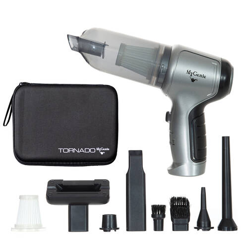 My Genie Tornado Dual Action Mini Vacuum & Blower 16.5x14cm - Grey