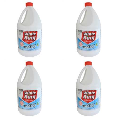 4PK White King Premium Multi Purpose Liquid Bleach Cleaner 2.5L - Regular