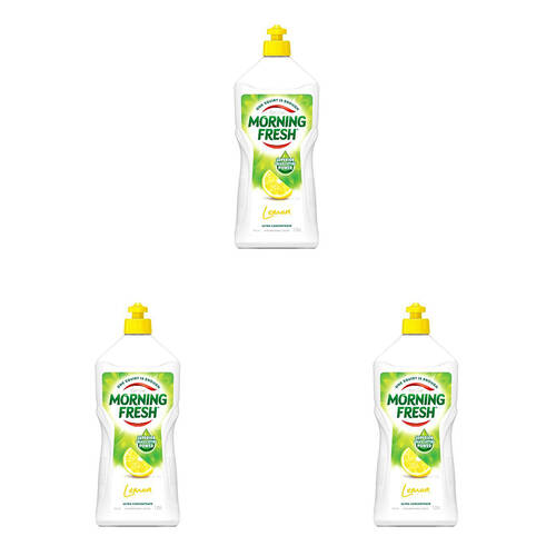 3PK Morning Fresh Dishwashing Liquid 1.25L Lemon - Clear