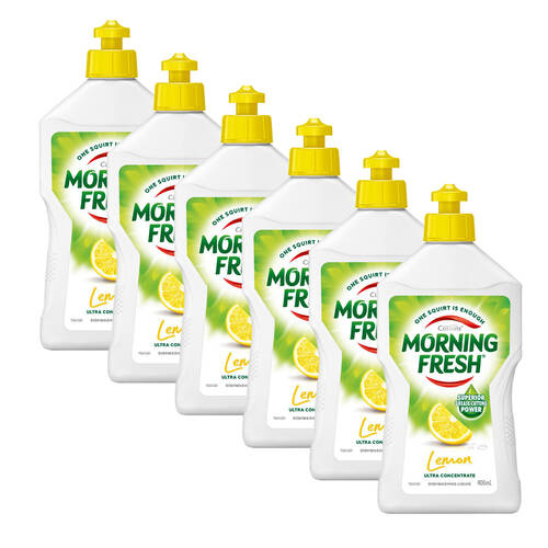 6PK Morning Fresh Dishwashing Liquid 400ml Lemon - Clear