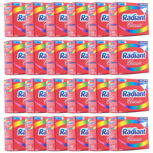 24PK Radiant Classic Laundry Washing Powder for Top & Front Loaders 500g