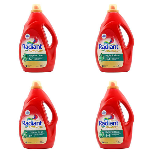 4PK Radiant Advanced Front And Top Loader Hygienic Clean Freshness 1.8L
