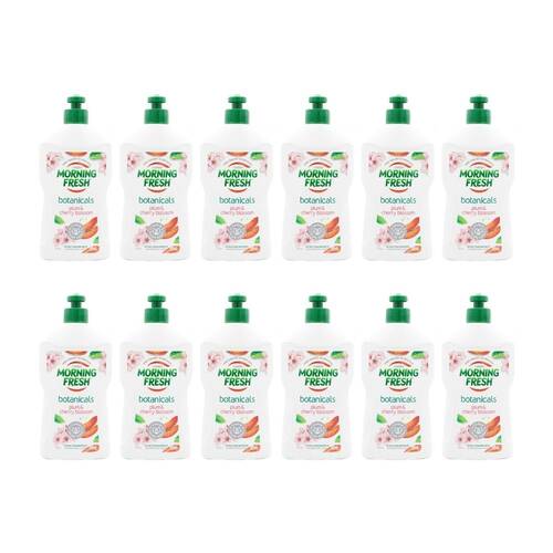 12PK Morning Fresh Dishwashing Liquid Botanicals Plum & Cherry Blossom 350ml