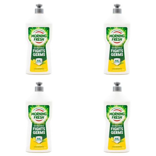 4PK Morning Fresh Concentrated Dishwashing Liquid Antibacterial 680ml Lemon