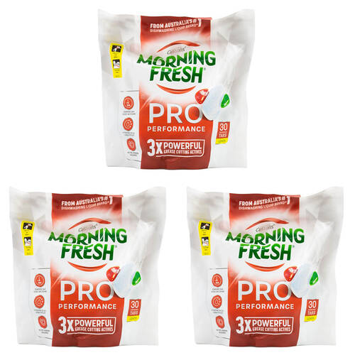 90pc Morning Fresh Dishwasher Tablets Pro Performance Lemon