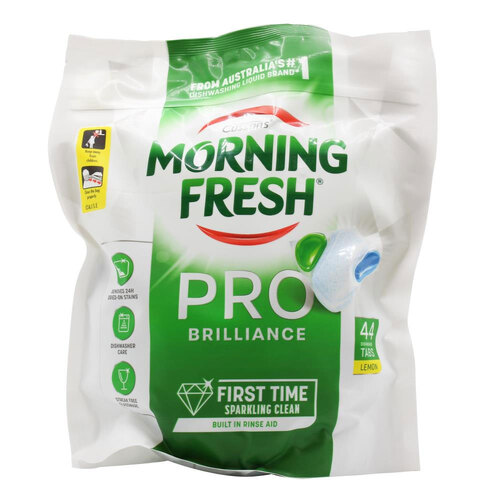 44pc Morning Fresh Pro Brilliance Dishwasher Tablets Lemon