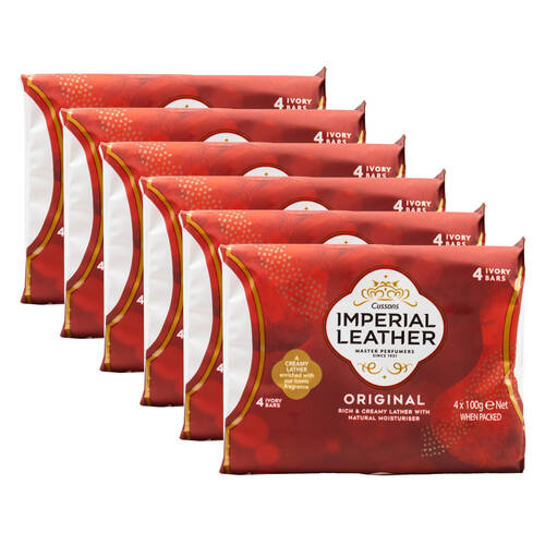 6x 4pc Imperial Leather 100g Ivory Soap Bars Original Moisturising/Nourishing